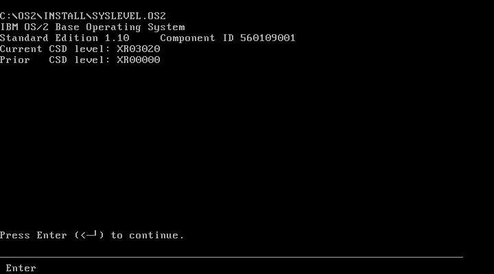 文件:IBM OS-2 1.1-Corrective Service Disk XR03020-syslevel.png