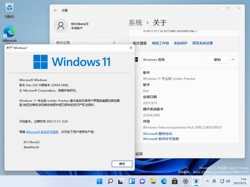 文件:Windows 11-10.0.22454.1000-Version.png