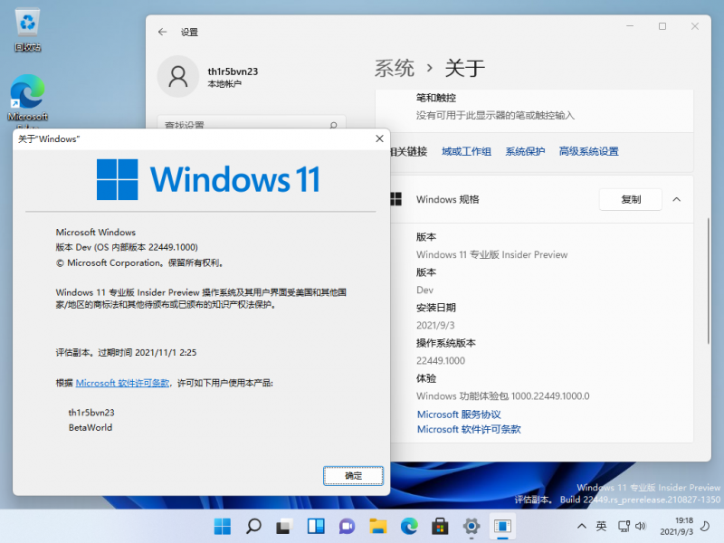 文件:Windows 11-10.0.22449.1000-Version.png