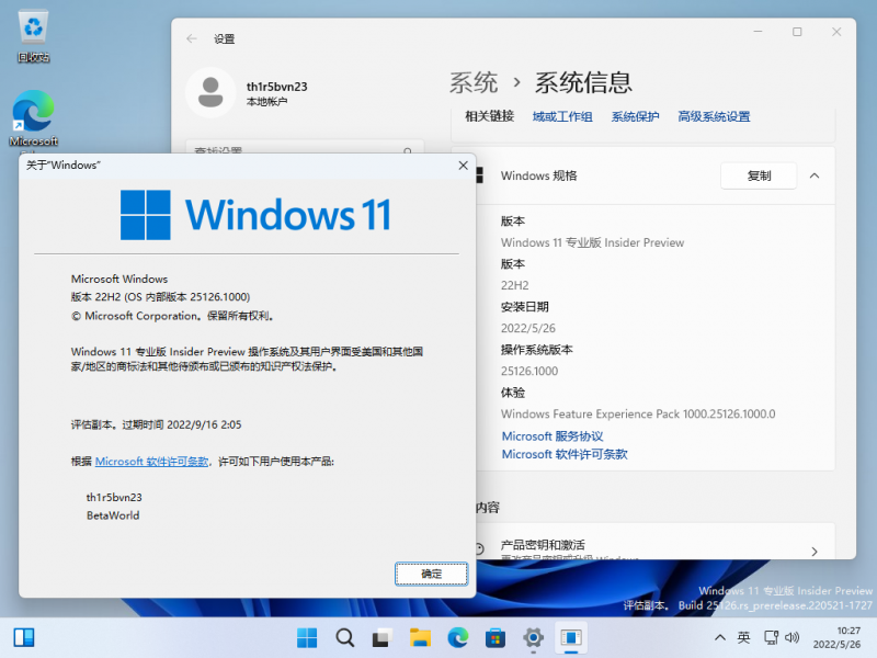 文件:Windows 11-10.0.25126.1000-Version.png